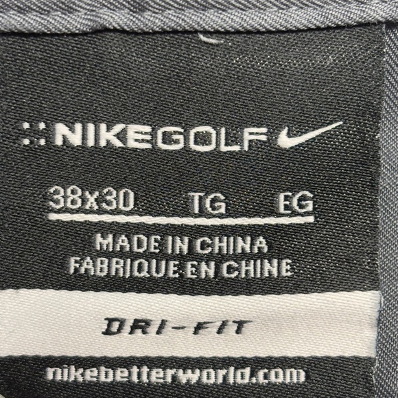Nike Golf Dri-Fit Tech Pants Flat-Front Dark Grey 472532-021 Size 38x30 - Picture 3 of 7